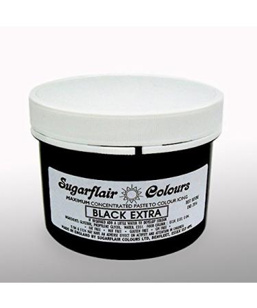 Sugarflair EXTRA LARGE POT Paste Colours - Spectral Black Extra - 400g