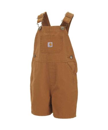 Carhartt Baby Boys' Canvas Bib Shortall-I/tb Little Boys 18 Months Carhartt Brown