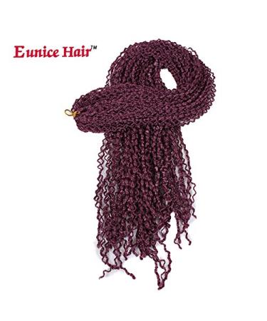 3 Packs Eunice Synthetic Crochet Braids - Curly Box Braids 28 Inch (99J) | International Shipping - Buy Online on SooperMarket.com