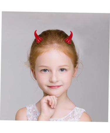 ABOOFAN 6 Pairs Halloween Decorative Red Horn Barrettes Horns Cosplay Demon Hair Clamps Bang Ox Horn Halloween Hair Clip Small Horn Hair Clips Metal Snap Hair Clips Demon Horns Cute Props - Buy Online on SooperMarket.com