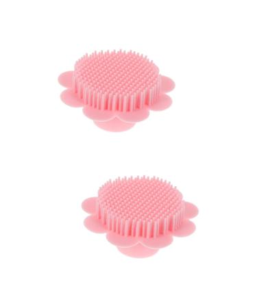 Healeved 2 Pcs Silicone Shampoo Brush Pink Tools Silicone Scalp Scrubber Scalp Shampoo Brush Massage Shampoo Brush Infant Bath Brush Silicone Shower Brush Baby Hair Washing Tool Body Baby 10x10x5cmx2pcs Pinkx2pcs