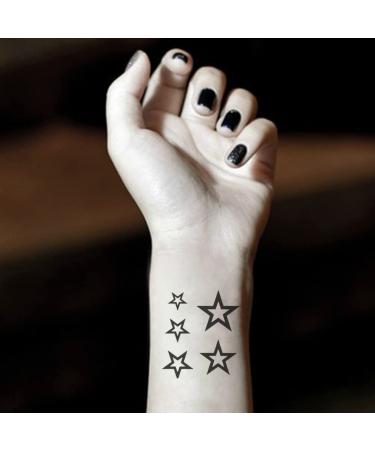 Oottati Small Cute Hand Stars Temporary Tattoo Set (2 Pack) - Trendy and Adorable Designs - Buy Online on SooperMarket.com