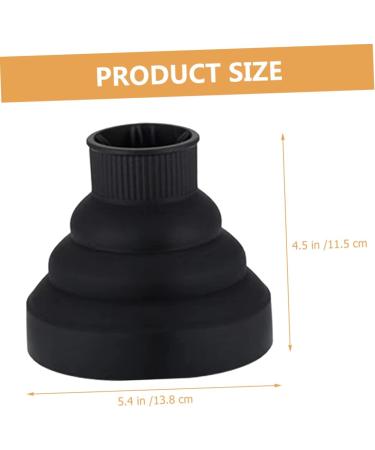 Universal Silicone Hair Dryer Diffuser | Curl Diffuser Attachment for Curly Hair | Hair Care Accessory (13.8x13.8cm Black - Buy Online on SooperMarket.com