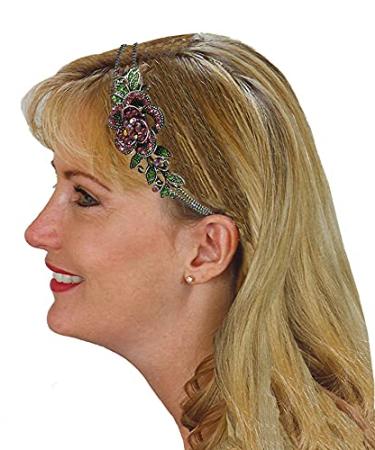 Set of 4 Crystal Flower Headbands - 4 Colors (Jet, Lavender, Rose, Crystal) - Buy Online on SooperMarket.com