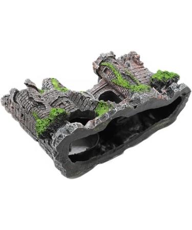 Movoja Aquarium Decoration - Medieval Castle Ornament for Freshwater & Saltwater Aquariums - Ruin Ritterburg Castle Accessory - Buy Online on SooperMarket.com