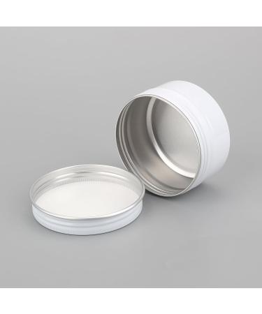 Buy Zeoabsy 10-Piece 80ml White Aluminum Jars - Perfect for Cosmetics Candles & Ointments | Includes Spatulas & Etiquette Labels - Buy Online on SooperMarket.com