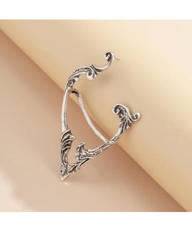 BETHYNAS Gothic Elf Ear Cuffs with Piercing Punk Earring Studs | Creative Contour Earrings for Cosplay and Statement Jewelry - Buy Online on SooperMarket.com