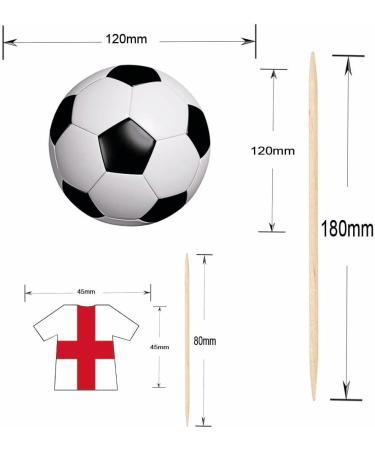 England Football Party Food & Cupcakes Picks Decorations Toppers Euro World Cup (pack of 14) - Buy Online on SooperMarket.com