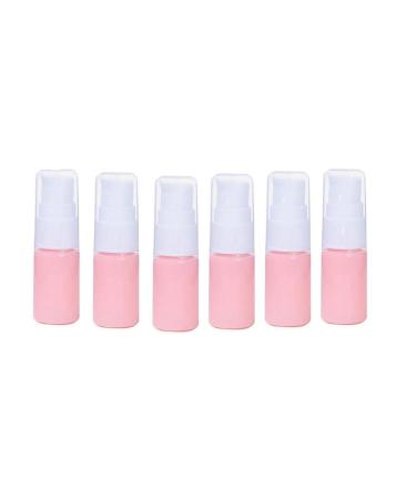 erioctry 10ML Portable Empty Refillable Bottle Cream Shampoo Lotion Treatment Pump Bottle with Cap Travel Bottles Toiletries Liquid Container for Cosmetic Make-up Pack of 6 (Pink)