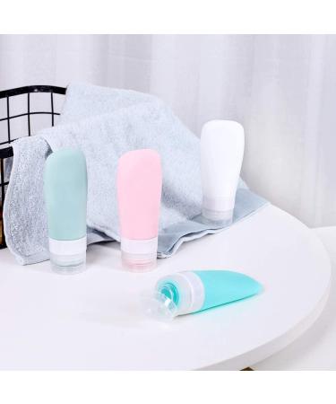 INSFIT Portable Travel Bottles 2 oz - TSA Approved Toiletries Containers - Leak Proof Squeezable Silicone Tubes - 4 Pack - Buy Online on SooperMarket.com