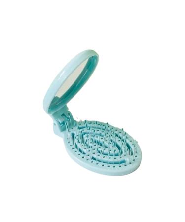 2PCS Hair Comb With Mirror Portable Massage Smooth Comb 2 In 1 Folding Portable Hollow Comb Styling Accessories (Color : C2)