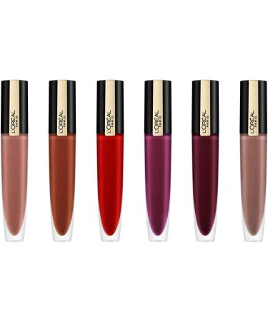 L'Oreal Paris Rouge Signature Metallic Liquid Lipstick - Scintillate 202 & 206 | Metallic Finish - Buy Online on SooperMarket.com