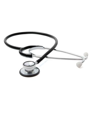 Dealmed General Exam Stethoscope  Professional Economy Dual-Head Medical Stethoscope with Lightweight Chestpiece, Flexible 32 Tubing & Comfort Eartips (Black)