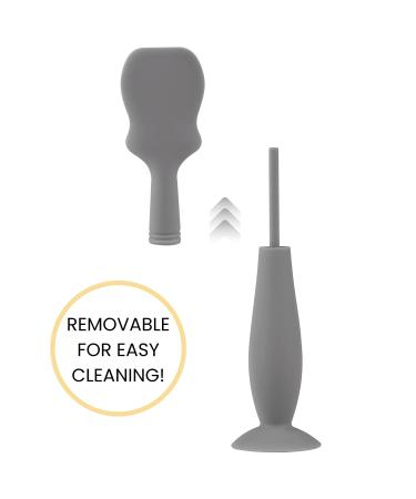 2 Pack Silicone Baby Diaper Cream Brush & Spatula Set - Gray & White | Butt Paste Applicator for Newborns - Buy Online on SooperMarket.com