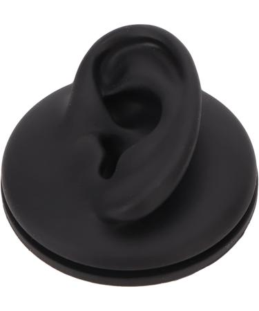 Artificial Black Left Ear Display Model | Professional Soft Teaching Tool with Round Base - Buy Online on SooperMarket.com