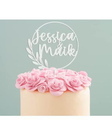 Personalized Cake Topper with Name - Natural Wood Decoration | Birch Multiplex Acrylic Accessory for Any Occasion - Buy Online on SooperMarket.com