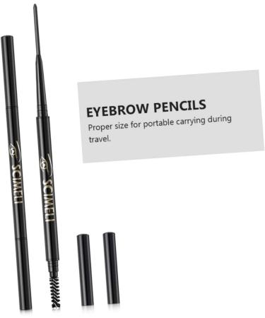 BELLIFFY 2 1 Eyebrow Makeup Tools Eyebrow Waterproof Natural Eyebrow Pen Automatic Rotating Pencil Brow Liner 1 count (Pack of 1) Brown - Buy Online on SooperMarket.com