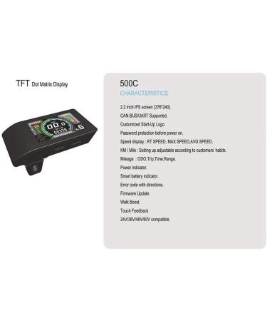 Forbestcy Ebike LCD Display Control Unit Replacement - 500C P850C 860C 750C-ble DPC18 - Backup 5 Pin Female Plug - Bafang BBS01 BBS02 BBSHD Motor Kit - UART Protocol - Buy Online on SooperMarket.com