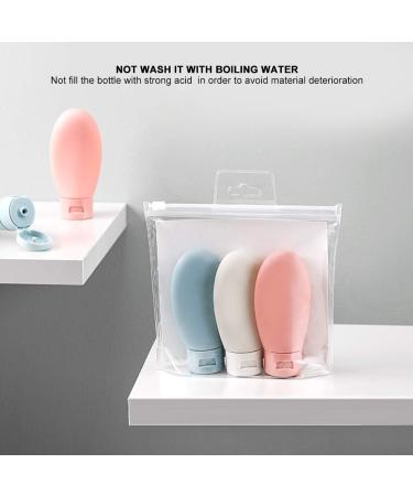 Silicone Base Travel Bottles Set - 3 PCS Leakproof Empty Shampoo & Lotion Containers for Trips & Home Use - Buy Online on SooperMarket.com