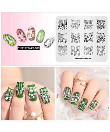 Christmas Theme Nail Art Stamping Plate - Alexnailart CH006 - Buy Online on SooperMarket.com