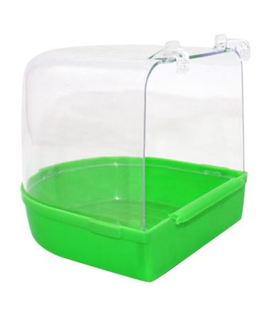 UEETEK Caged Bird Bath - Bird Cage Parrot Supplies Bathing Tub for Small Brids Canary Budgies Parrot (Random Color)