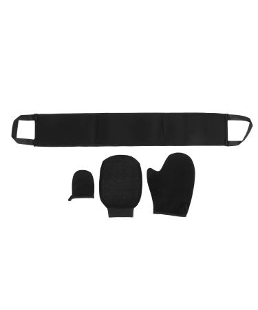 Self Tanning Mitt Kit 4pcs Double Faced Flocking Self Tanning Mitt 4 in 1 Self Applicator Set with Exfoliating Glove Tanning Back Lotion Applicators for Your Back
