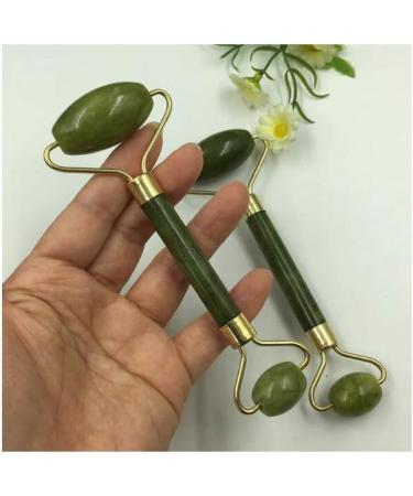 Jade Facial Massage Roller - Natural Anti-Aging Skin Tightening Massager for Face Neck & Eyes | 5.5 Inch Golden - Home Decoration - Buy Online on SooperMarket.com