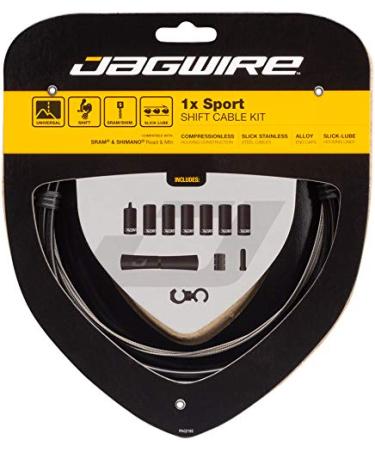 Jagwire - 1x Sport Sealed DIY Shift Cable Kit | for Road, MTN, and Gravel Bike | SRAM and Shimano Shifter Compatible, Sport Slick Cables with Compressionless Housing | Black