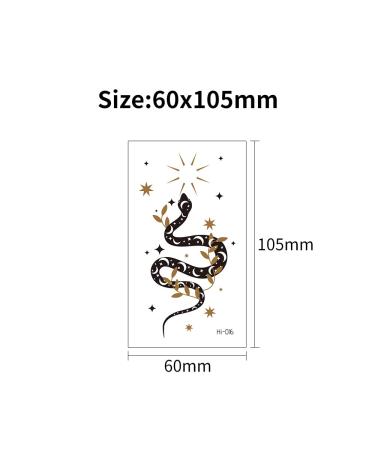 Glow in Dark Temporary Tattoo Stickers - Snake Panda Jellyfish Border Collie Dog Whale Goldfish Shark Feather Cat Deer (Pack of 15 Sheets) - Buy Online on SooperMarket.com