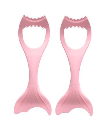 Healeved 2pcs Mascara Brush Makeup Tools Make up Tools for Women Eyeliner Aid Lash Tool Pink