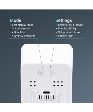Ecosense EB100 Ecoblu Home Radon Detector - Continuous Monitoring Easy to Use Accurate Results Every 10 Minutes - International Shipping - Buy Online on SooperMarket.com