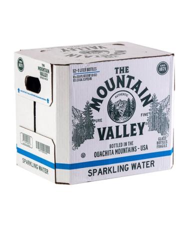 Mountain Valley 1L Sparkling Water Glass Bottle - Pack of 12 | Premium Quality & Refreshing Taste - Buy Online on SooperMarket.com