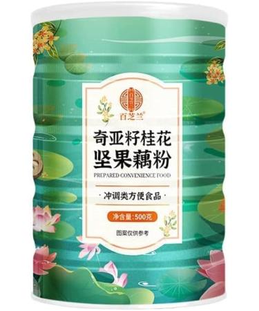Chia Seed Sweet Scented Osmanthus Nut and Lotus Root Powder Soup Instant Brewed Meal Replacement Porridge Brewed Nut Lotus Root Starch Soup Nutritious and Healthy Breakfast (5 can) - Buy Online on SooperMarket.com