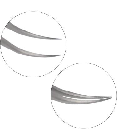 Professional Stainless Steel Curved Eyelash Tweezers for 3D Volume Extension (1 Pc) - Buy Online on SooperMarket.com