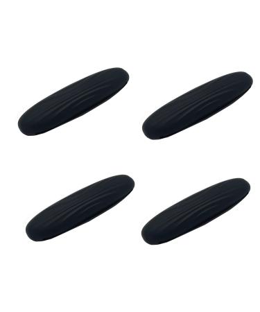TANG SONG 4 Pcs Silicone Portable Makeup Brush Bag Travel Makeup Brush Holder Easy to Clean & Reusable Makeup Brush Cover for Women (Black)
