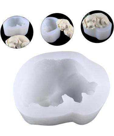Ciieeo 3pcs Mold Animal Resin DIY Cake Rubber Dessert Jewelry Ice Cube Candy Chocolate Ice Cube Mould Silicone Coaster Epoxy Baking Tool Sleeping Dogs 3D Silica Gel Mousse Chocolate White 10.8X8.5X5CMx3pcs - Buy Online on SooperMarket.com