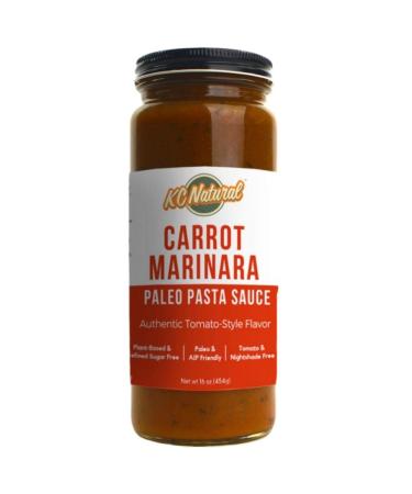 KC Natural - No Tomato Carrot Marinara Sauce - Pizza Sauce - Pasta Sauce - Paleo And AIP Friendly - 16 oz 1 Pound (Pack of 1)
