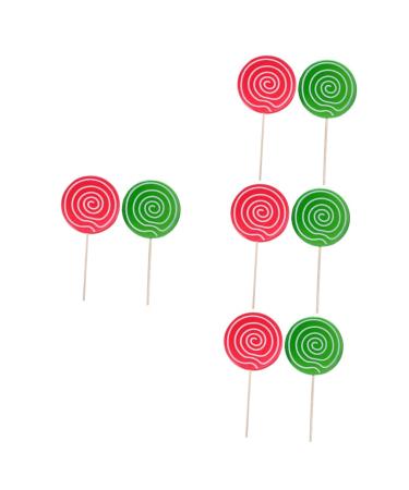 Alipis 8 Pcs Christmas Lollipop Ornaments Giant Lollipop Prop K ds Toys Lollipop Prop Realistic Peg with Hook Food Decor Micro Toys Wedding Decorations Wooden Unique Party Supplies Child