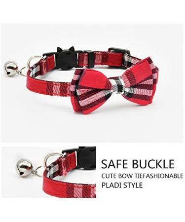 AIXI Cat Collar Breakaway with Bow Tie & Bell 2 Pack - Adjustable 7.8-10.5 Inch - Pink & Red - Buy Online on SooperMarket.com