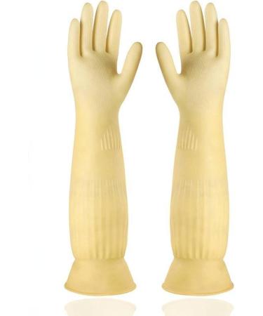 Latex Gloves Rubber Kitchen Car Wash Household Cleaning Rubber Rubber Gloves Extended Car Wash Without Backflow chengse Large - Buy Online on SooperMarket.com