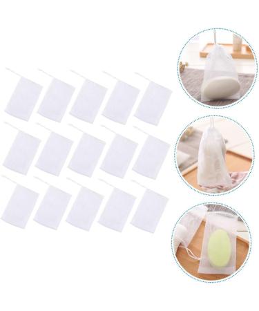 Mikinona 100 Pcs Soap Foam Net Body Bar Soap Exfoliating Soap Pouch Loofah Soap White or - Buy Online on SooperMarket.com