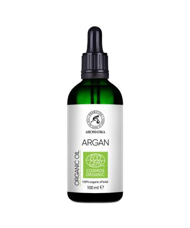 Argan Oil Organic 100ml - Argania Spinosa - Argan Oil - Cold Pressed - 100% Natural - Argan Oil in Light Protection Glass Bottle - Skin Care - Hair Care - Organic Oil for Hair and Skin - Beauty
