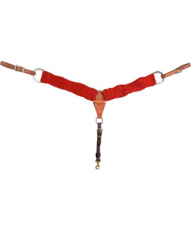 Martin Saddlery 3-inch Mohair Dyed Fiber Breastcollar, Red