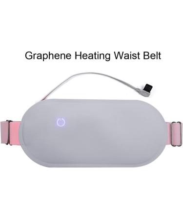 Electrically Heated Waist Belt | Graphene Infrared Heating | 3 Temperature Levels | Abdominal & Uterine Relief | Skin-Friendly Fabric (Gray) - Buy Online on SooperMarket.com