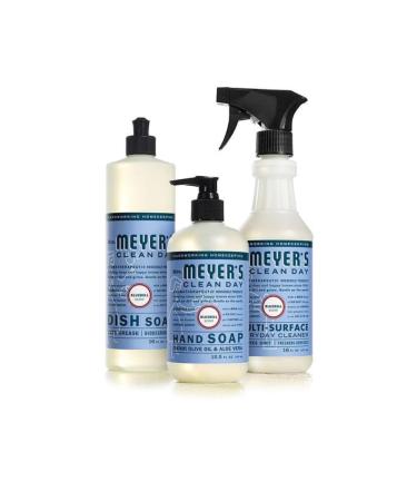 Mrs. Meyer's Kitchen Set Dish Soap Hand Soap and Multi-Surface Cleaner 3 CT (Bluebell)