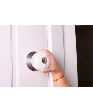 QT BABY Universal Fit Door Knob Covers - Childproofing Safety Cover for Kids - Upgraded Design, Easy Grip, White, Round Shape - Pack of 8 - Buy Online on SooperMarket.com