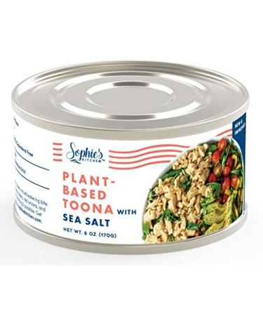 Sophie’s Kitchen Plant-Based Toona, 12 Pack of 6 Ounce Cans Sea Salt 6 Ounce (Pack of 12)