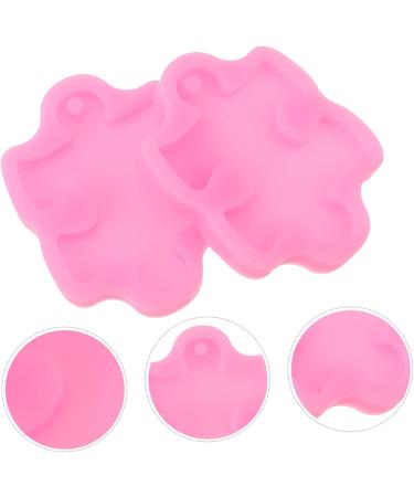 Zerodeko Silicone Molds 2pcs Key Chain Mold Resin Moulds Pendants for Necklaces Pendant Clasp for Necklace Keychain Molds Cake Mold Pie Rack Keychains Cake Mould Key Chain Silica Gel Clay 7x5.5x1cm - Buy Online on SooperMarket.com