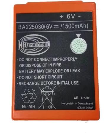 6 Pack 6V HBC Radiomatic BA225030 Ni-Mh Battery - 1500mAh for HBC Crane Remote Control Pump Truck - International Shipping Available - Buy Online on SooperMarket.com
