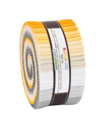 Kona Cotton Sunny Side Up Palette Roll Up 40 2.5-inch Strips Jelly Roll Robert Kaufman